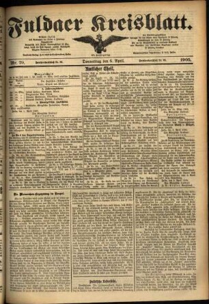 Ausgabe vom Donnerstag, den 06. April 1905.