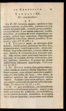 Titulus XV. De commodato.