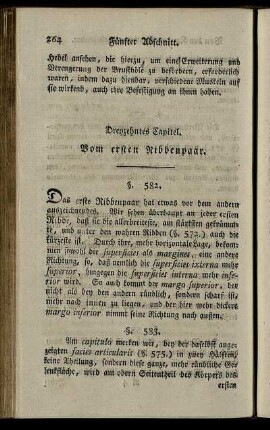 Dreyzehntes Capitel. Vom ersten Ribbenpaar. § 582-584.