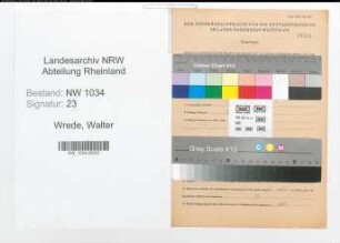 Entnazifizierung Walter Wrede , geb. 05.11.1912 (Major)