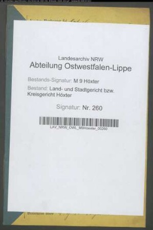 Testamente M. Mues, Müssen, Multhaup(t)