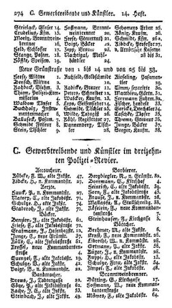 C. Gewerbetreibende und Künstler