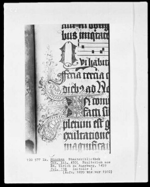 Psalterium aus Sankt Ulrich in Augsburg — Initiale I, Folio 118 recto