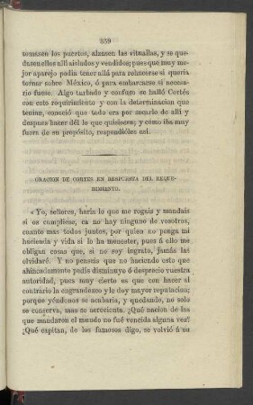 Oracion De Cortes En Respuesta Del Requerimiento