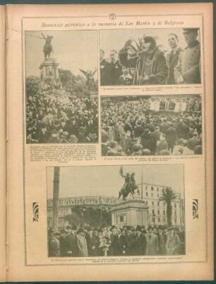 Homenaje patriótico a la memoria de San Martín y de Belgrano