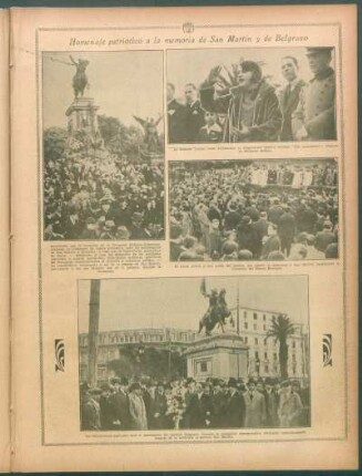 Homenaje patriótico a la memoria de San Martín y de Belgrano