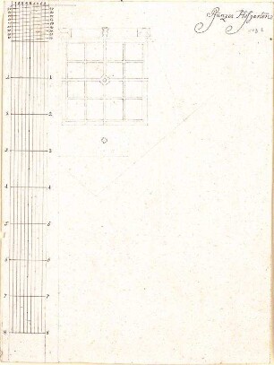 Pedetti, Peter Moritz (Maurizio); Pfünz bei Eichstätt; Schloss (Codex Aureatinus) - Detail