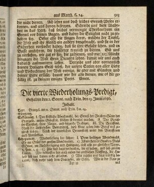 913-920, Inhalt.; Text [224].; Eingang. Erklärung des Evangelii.