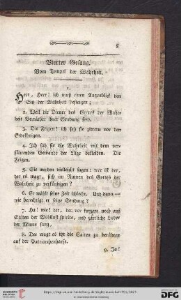 Vierter Gesang