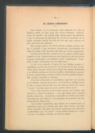 El señor comisario