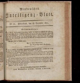Mindensches Intelligenz-Blatt