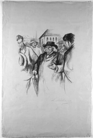 Professor Hermann Cohen mit dem jungen Pasternak in Marburg
