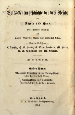 Allgemeine Einleitung in die Naturgeschichte