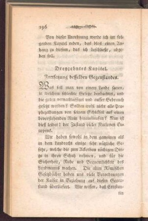Dreyzehntes Kapitel. Fortsetzung desselben Gegenstandes