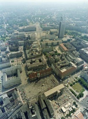 Östliche Innenstadt von Leipzig : Blickrichtung Osten