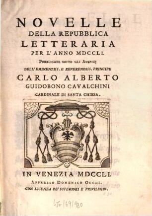 Novelle della repubblica letteraria. 1751