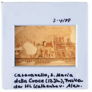 Casarano, Santa Maria della Croce : Fresken von der Heiligen Katharina von Alexandria