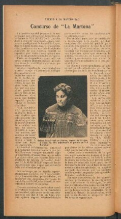 Concurso de "La Martona" : Premio á la maternidad