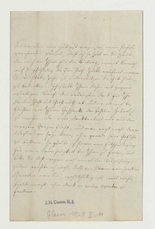 Brief von Glaser an Joseph Heller