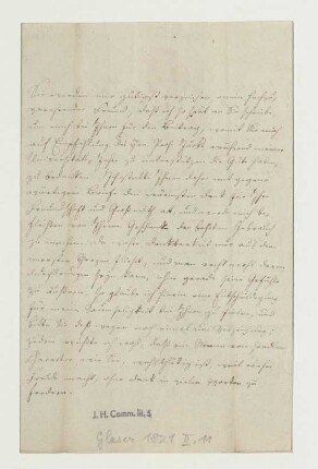 Brief von Glaser an Joseph Heller