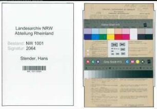 Entnazifizierung Hans Stender, geb. 05.05.1900 (Kaufmaennischer Angestellter)