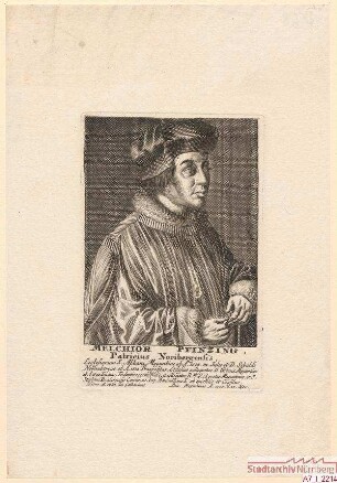 Melchior Pfinzing, Propst von St. Alban, Mainz, und St. Sebald, Nürnberg; geb. 1481; gest. 24. November 1535