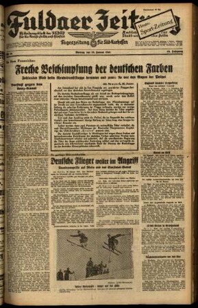 Ausgabe vom Montag, den 20. Januar 1941.
