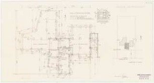 Arzthaus Prof. Bernhardt, Berlin-Charlottenburg: Lageplan u. Kellergeschoss