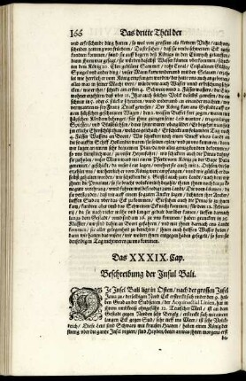 Das XXXIX. Cap. Beschreibung der Insul Bali