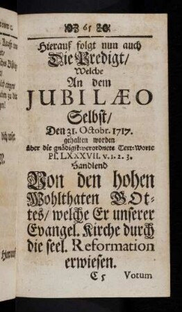 65-164, Jubel-Predigt.