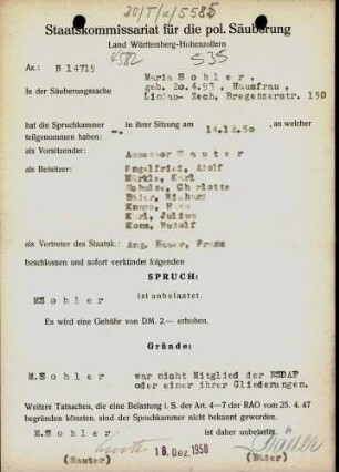 Sohler, Maria