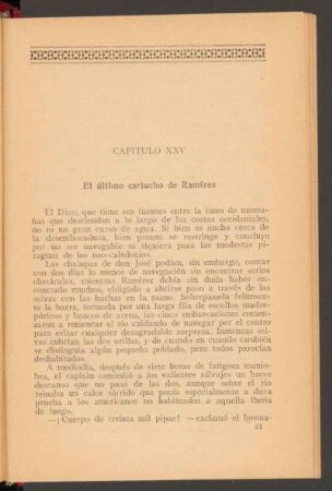 Capítulo XXV - El último cartucho de Ramírez