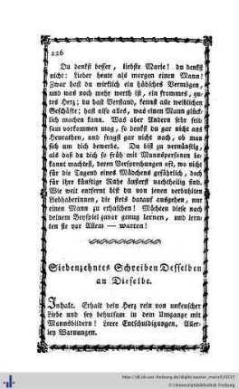 XVII - XX. Schreiben.