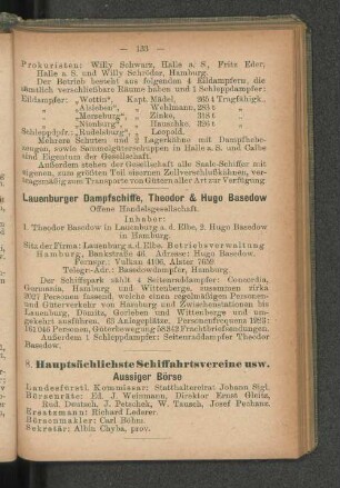 Lauenburger Dampfschiffe, Theodor & Hugo Basedow
