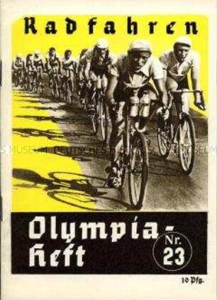 Begleitheft zu den Olympischen Spielen 1936 für die Sportart Radfahren