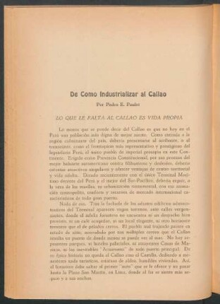De como industrializar al Callao