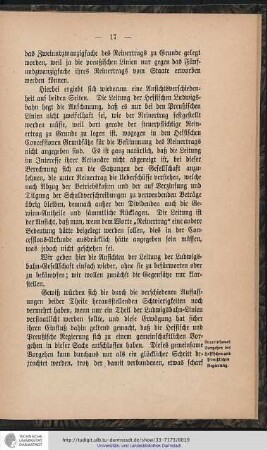 Gemeinsames Vorgehen der Hessischen und Preußischen Regierung