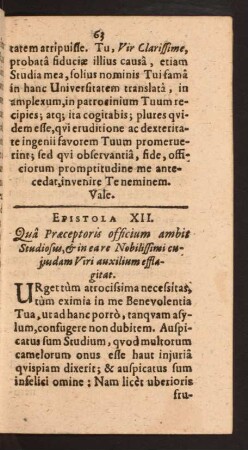 Epistola XII.