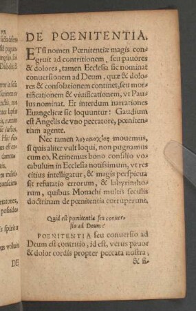 De Poenitentia.