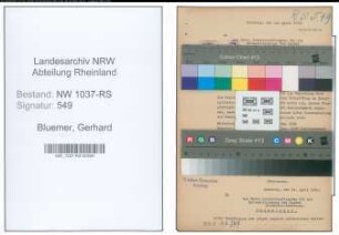 Entnazifizierung Gerhard Bluemer , geb. 02.11.1905 (Studienrar)