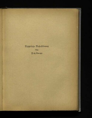 Nächtliche Ruhestörung von Fritz Gaupp