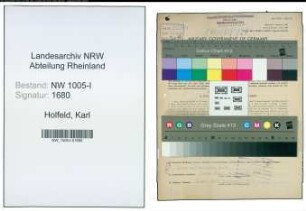 Entnazifizierung Karl Holfeld , geb. 04.12.1905 (Uhrmacher)
