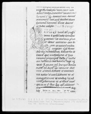 Homiliarium — Initiale L(ectionem), Folio 95recto