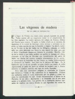 Las vírgenes de madera : (De un libro en preparación)