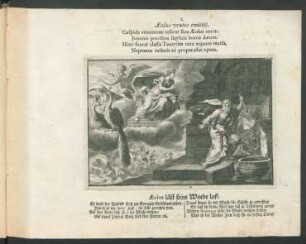 2. Aeolus ventos emittit. - Aeolus läst seine Winde loß.