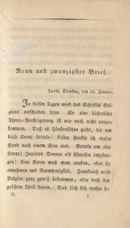 Neun und zwanzigster Brief. - Dreißigster Brief