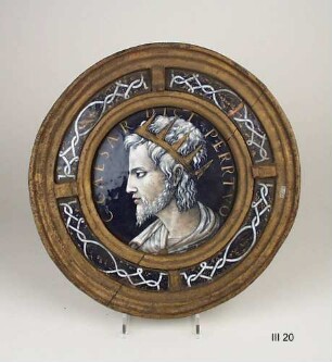 Limogesmedaillon mit dem Bildnis Cäsars