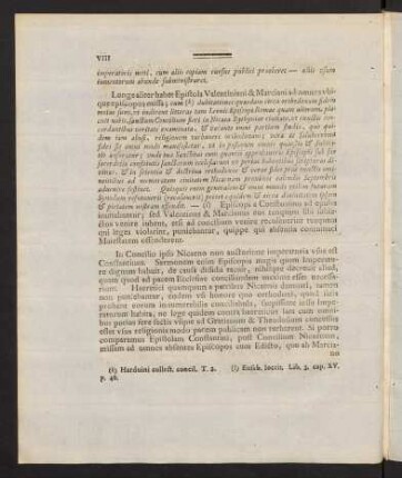 VIII-XVIII, Longe aliter habet Epistola Valentiniani & Marciani ...