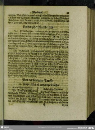 Von der heyligen Tauffe