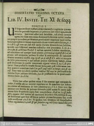 Dissertatio Vigesima Octava Ad Lib. IV. Instit. Tit. XI. & seqq.